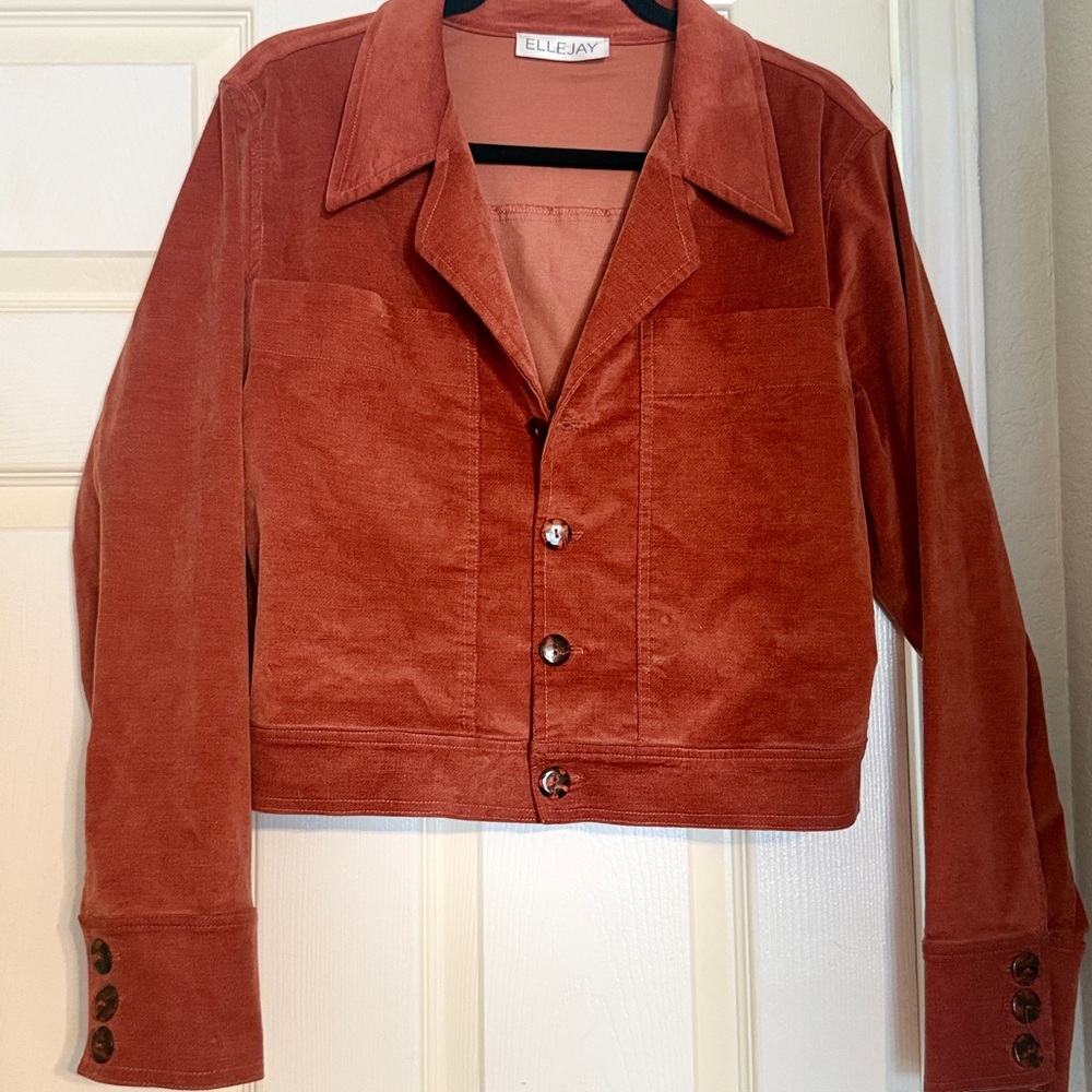 Ellejay Women's Terracotta Corduroy Blazer